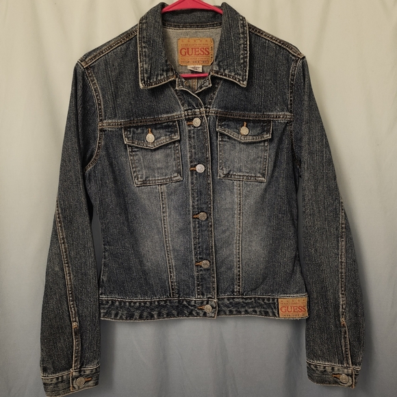 Guess Jackets & Blazers - Guess  Womens Blue Denim Jean Jacket Vintage 90’s, Size L